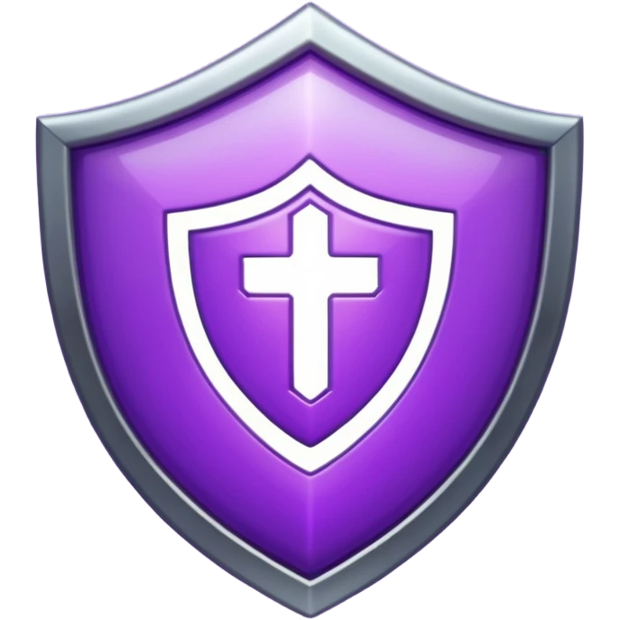 Purple glowing shield emoji