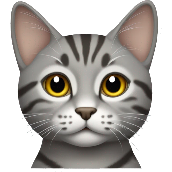 Grey tabby cat emoji