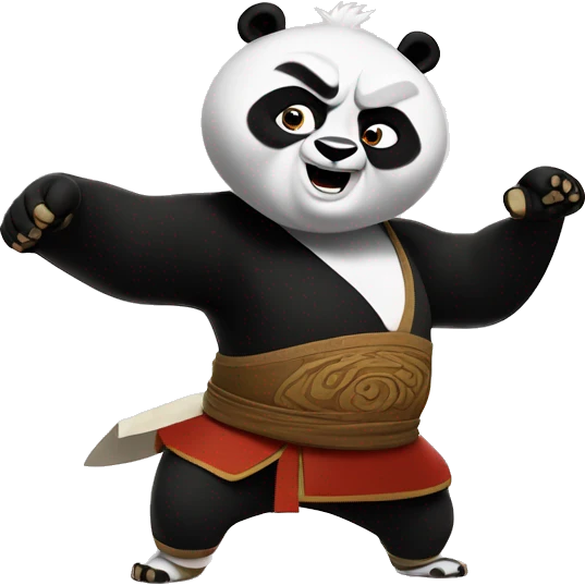 Kung fu panda po fighting thailung  emoji