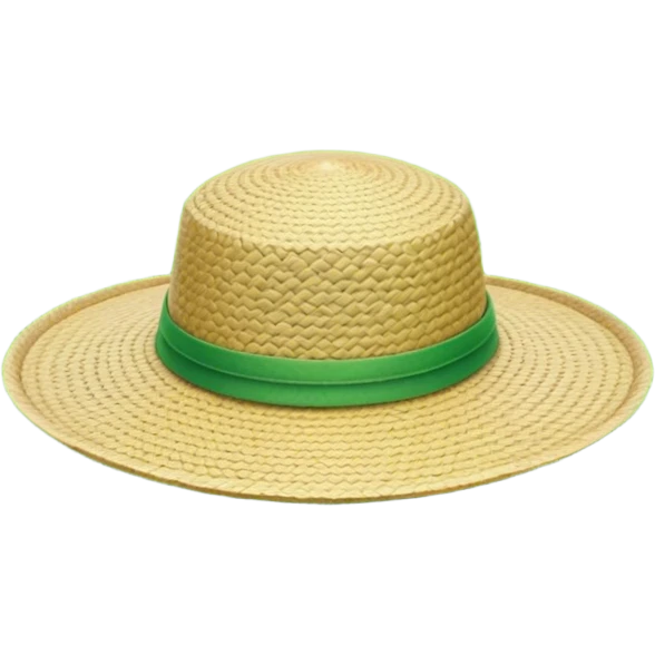 Cinematic Realistic image of a traditional rice farmer's hat, crafted from woven natural fibers with delicate texture details, set against a lush backdrop of vibrant green rice paddies under gentle, early morning light that evokes rural tradition. emoji