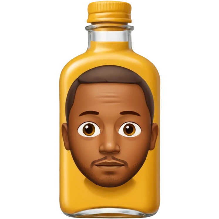 kendrick lamar’s face on a big mustard bottle emoji
