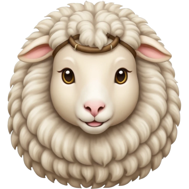female sheep with long hair emoji