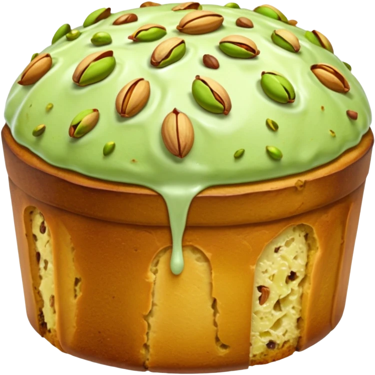 pistacchio panettone con glassa al pistacchio  emoji
