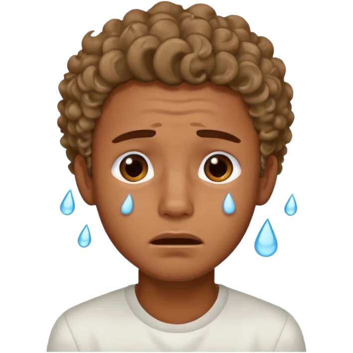 handsome brown boy with light curls and a good sharp jawline crying emoji