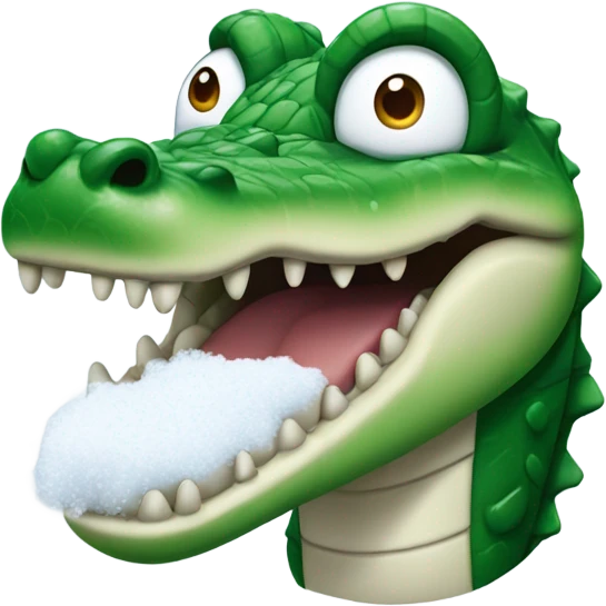 Alligator with snow on it emoji
