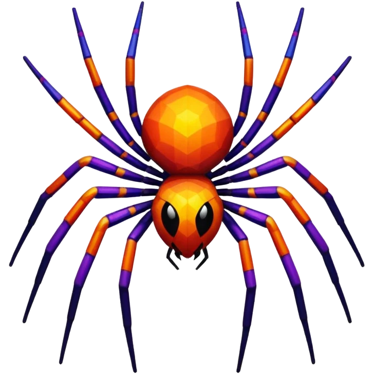 pixelated colorful spider emoji