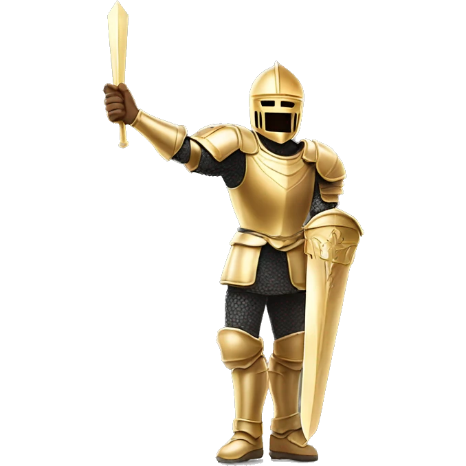 Golden Knight victory celebration hands up emoji