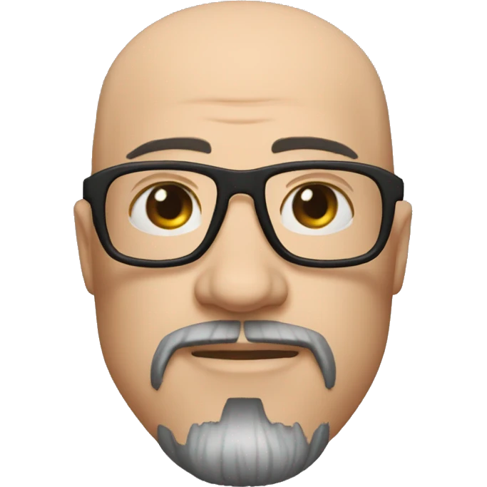 Tony stark is a bald, fat physicist with black bone glasses emoji