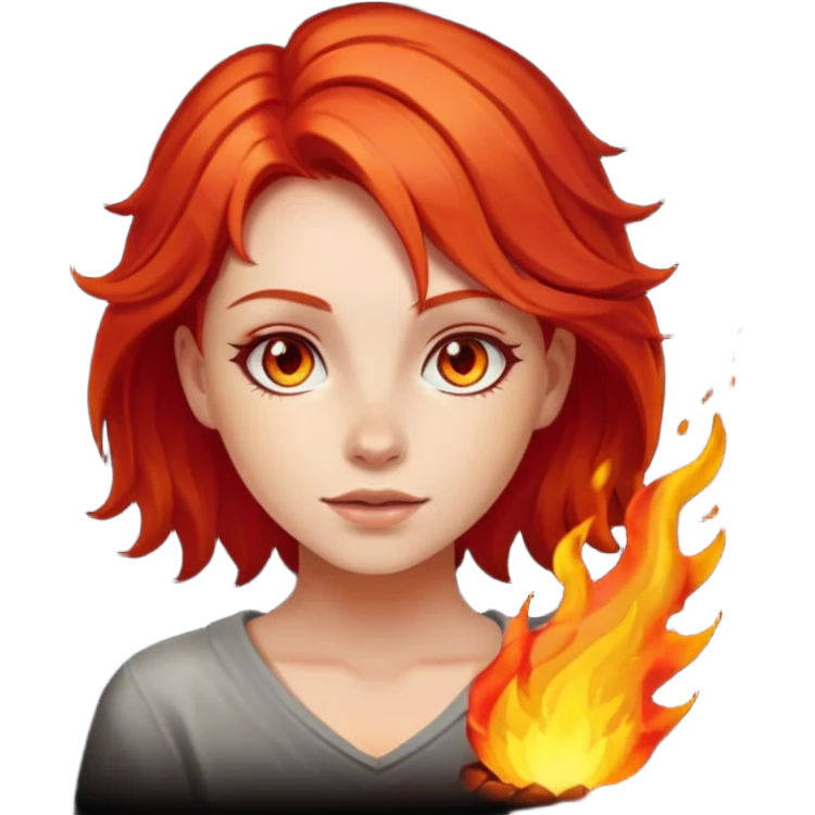 Girl on fire emoji