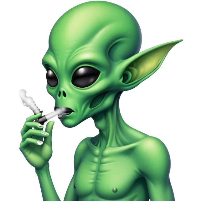 Alien vaping  emoji