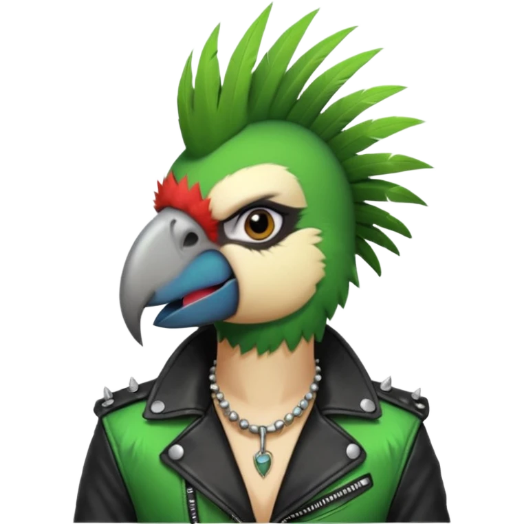 punk parrot vocalist emoji