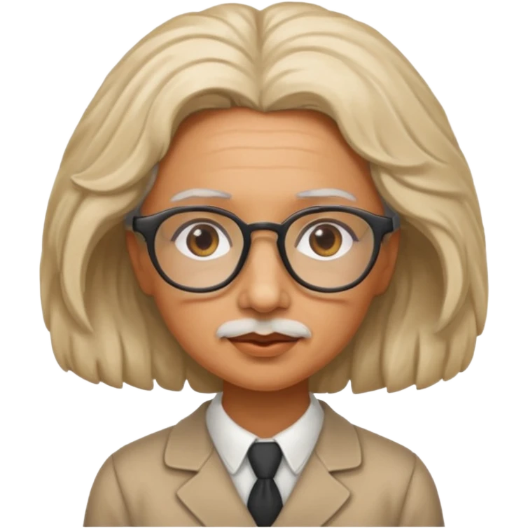 Femme nue avec la tête de Albert enstein emoji