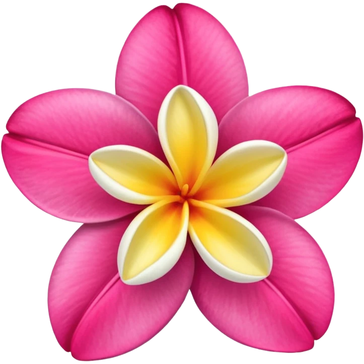 frangipani flower, hot pink emoji