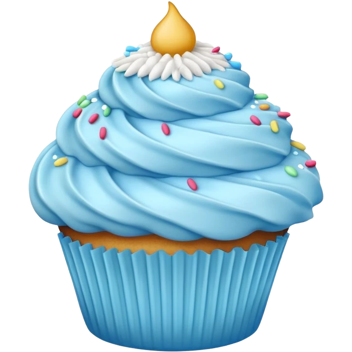 Light blue cupcake emoji