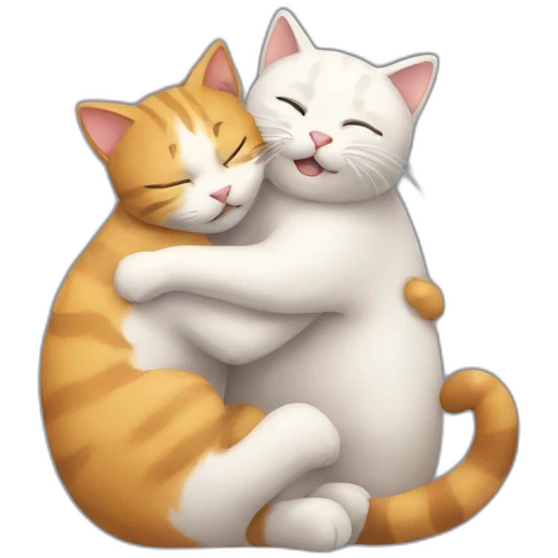 hugging cats emoji