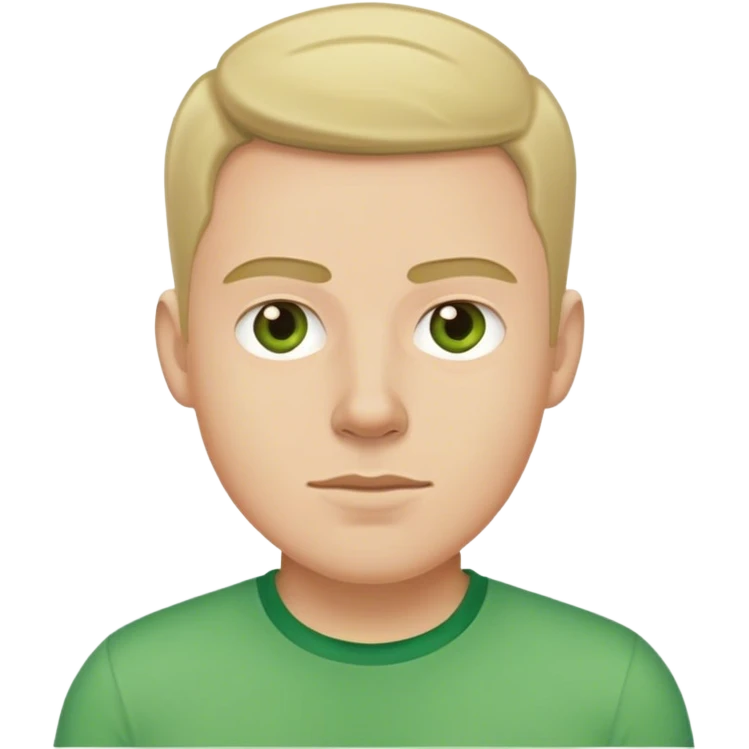 white man in green shirt emoji