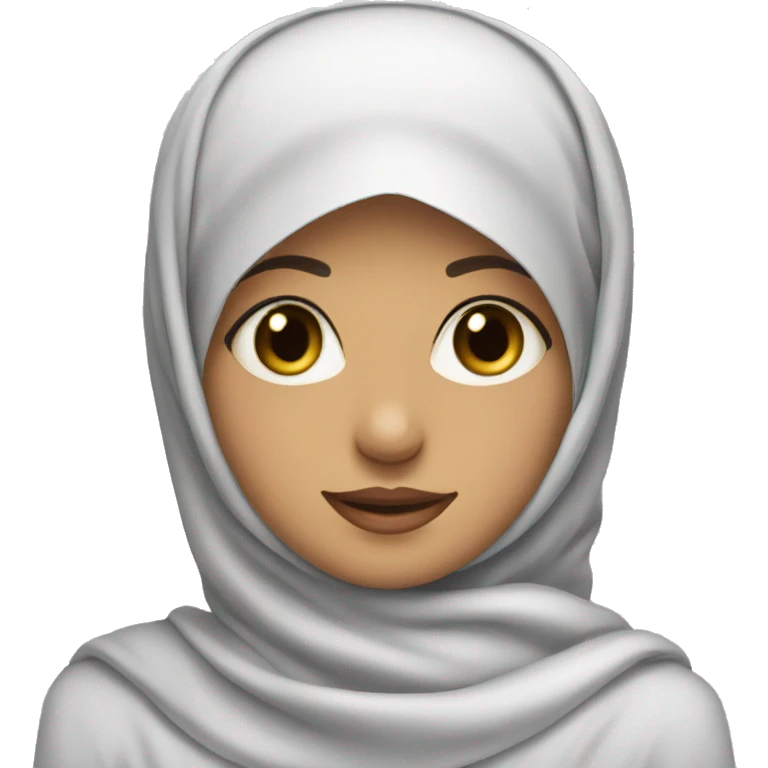 A beautiful and lovely girl wearing a Muslim hijab emoji