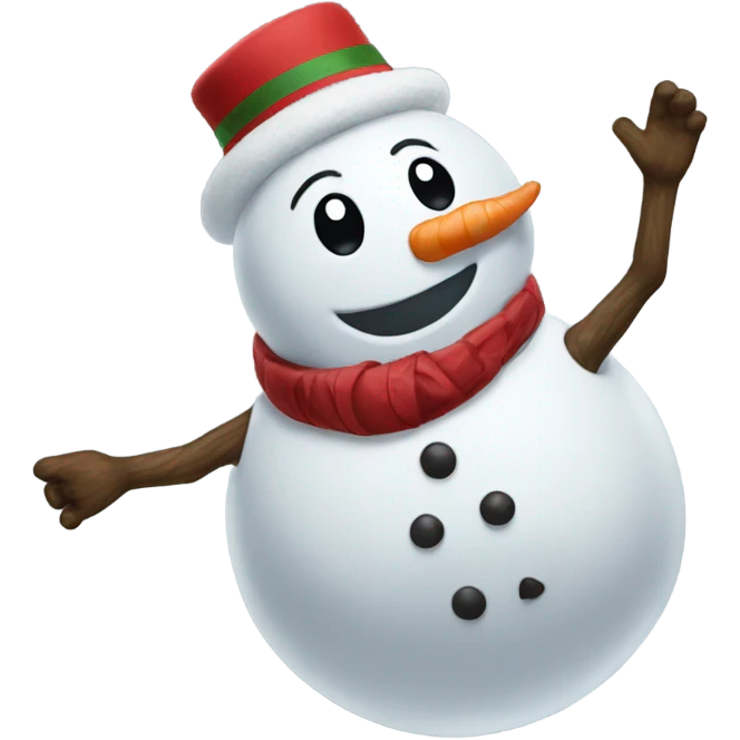 Snowman dancing emoji