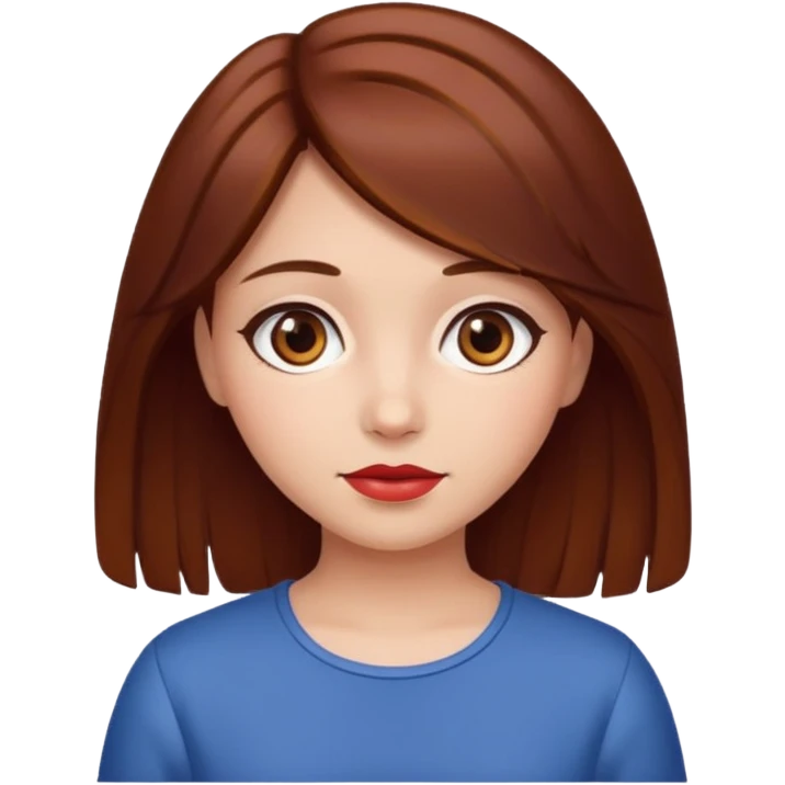 cherry brown hair girl emoji