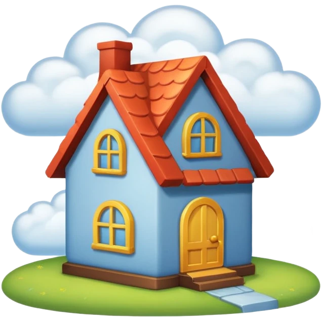 cloud house emoji