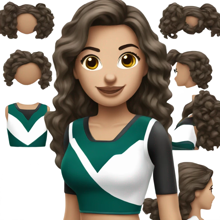 Philadelphia Eagles cheerleader brunette cheer emoji