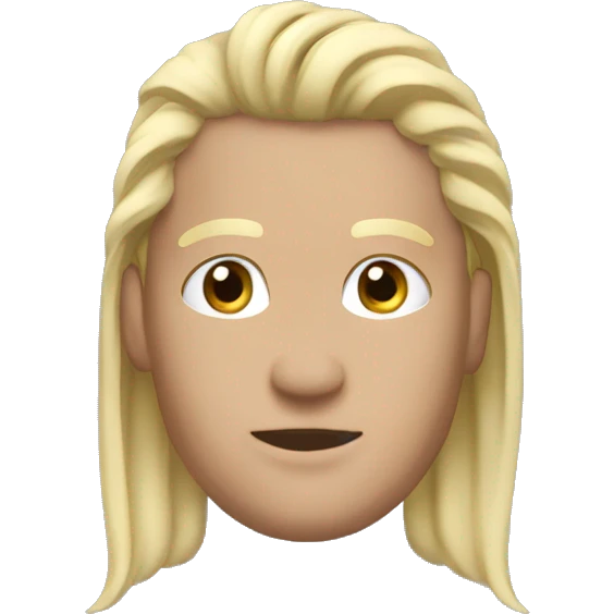 athelte with long, flowing mullet emoji