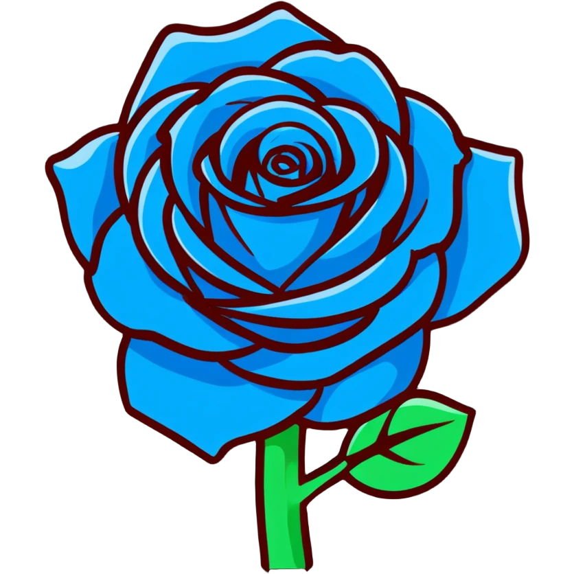 blue rose emoji
