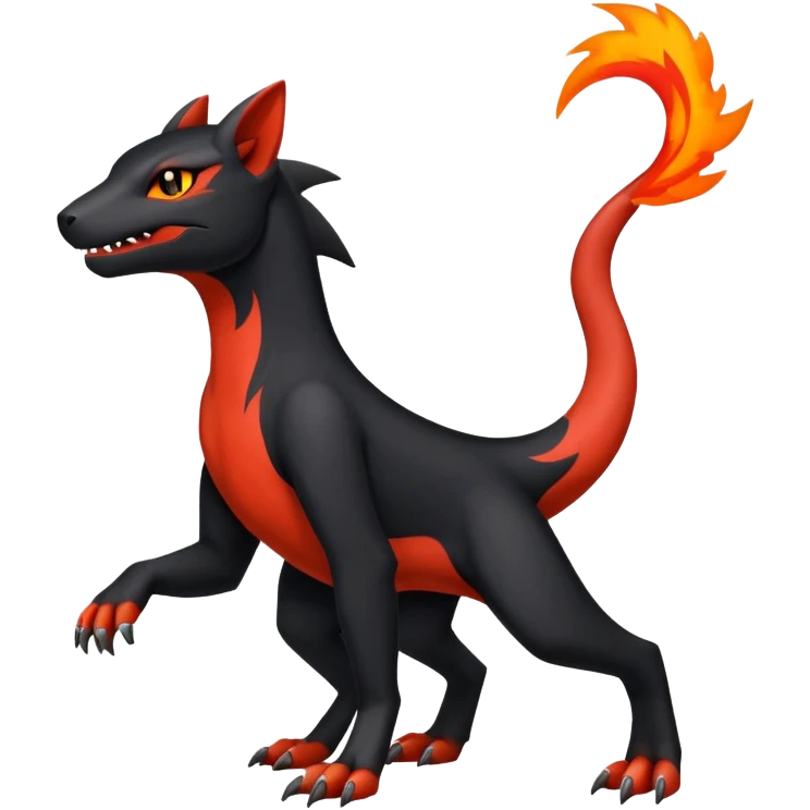 Salandit-Litten-Houndour-Fakémon-hybrid-creature (full body)  emoji