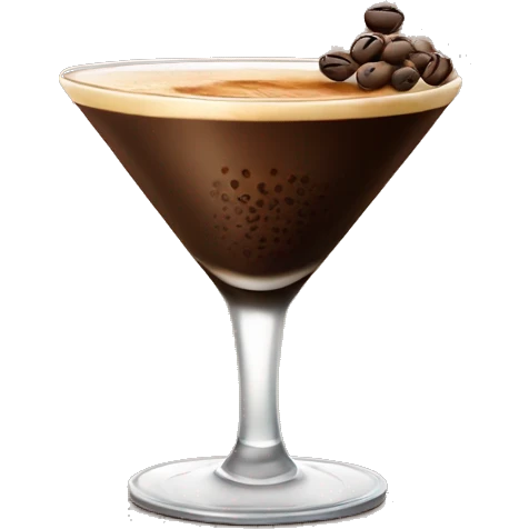 Espresso martini with coffee beans in it  emoji