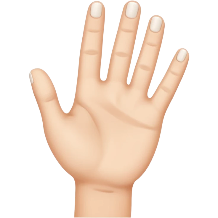 White hand emoji