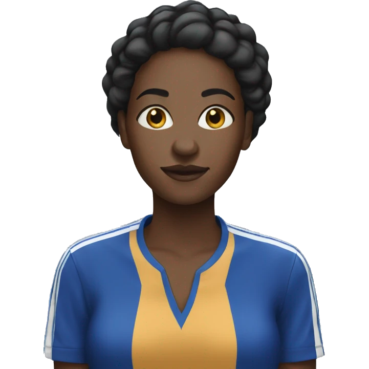 Black women with Chelsea shirt emoji