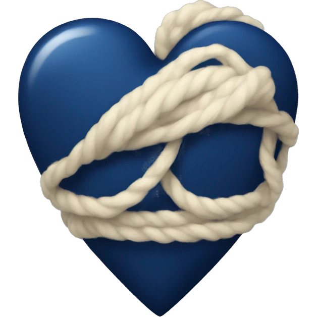 Navy blue heart emoji