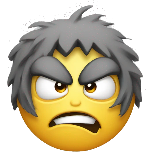 Angry face emoji