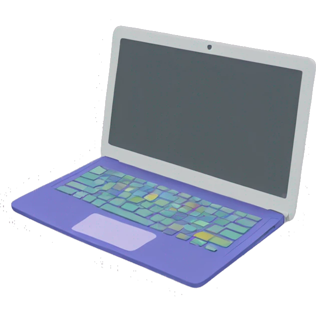 laptop with color horizontal strokes on the screen minimalistic emoji