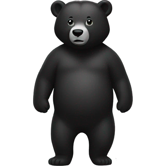 man on black bears back emoji