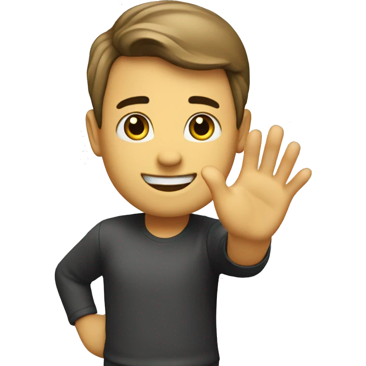 Me waving hello emoji