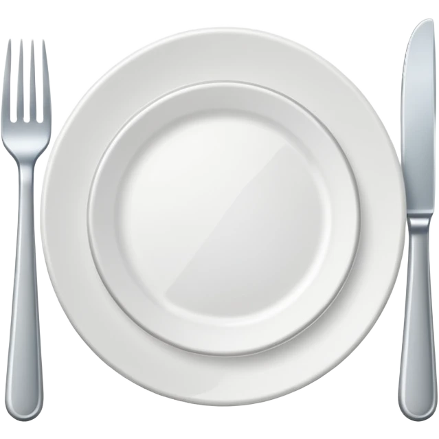 fork, plate and knife icon emoji