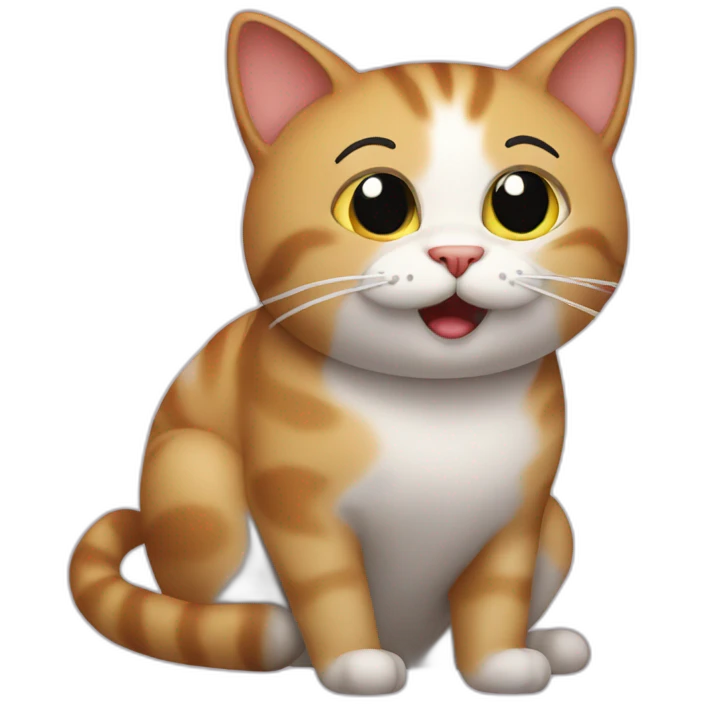 Farting cat emoji