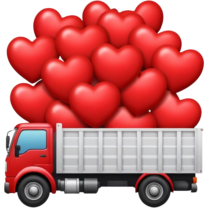 A truckload of kisses to express your love emoji