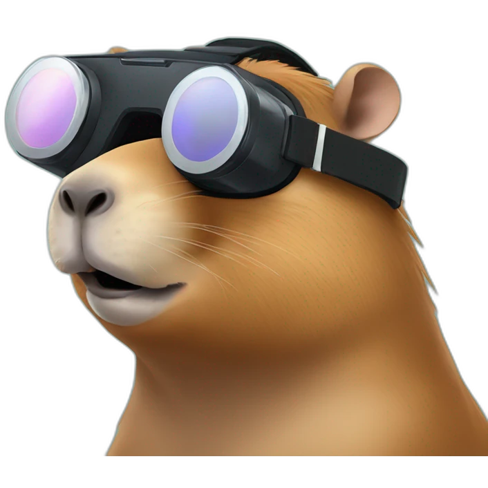 Capybara wearing VR Headset emoji