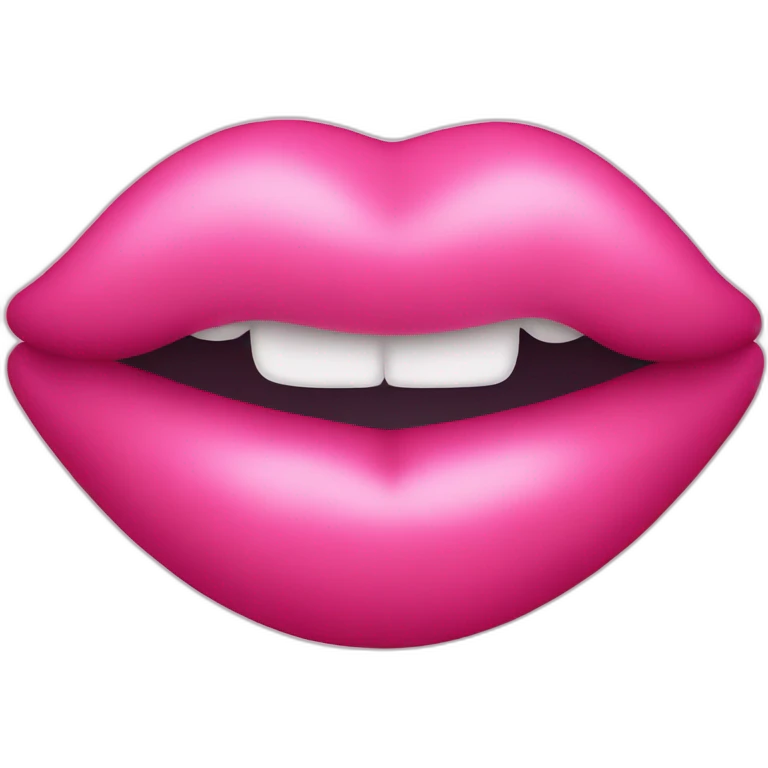 Lips with pink heart emoji