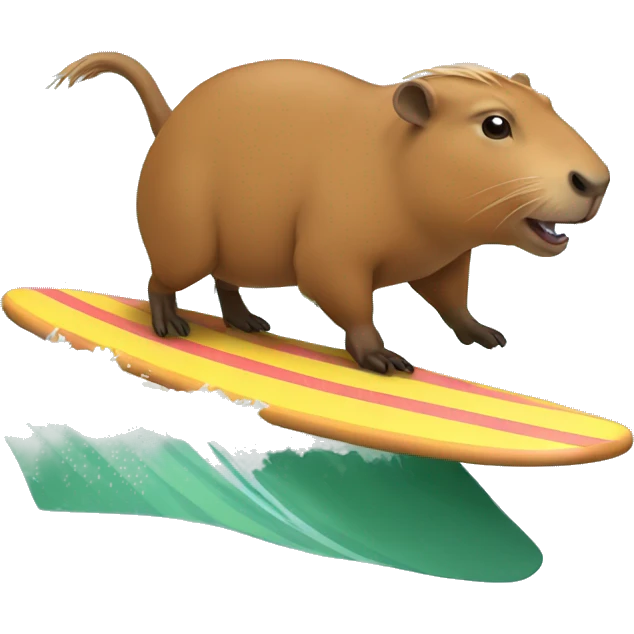 Capybara Surfing  emoji