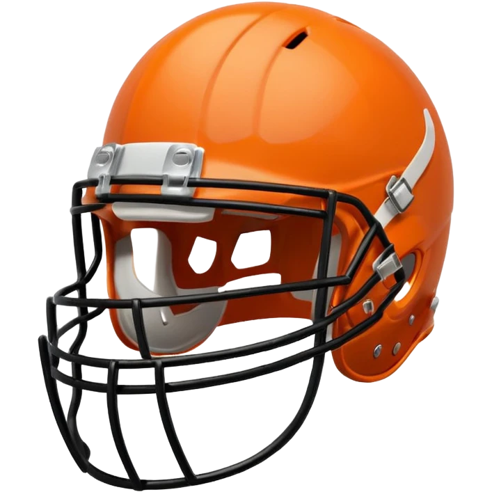 College football player helmet in orange color emoji