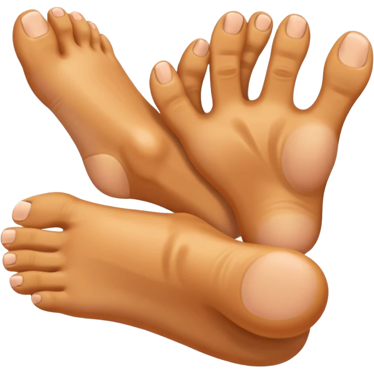 Attach a thumbs up emoji to where the toes are on a foot emoji   emoji