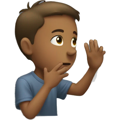 Kid knocking on a window emoji