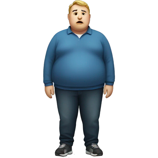 Fat obese man emoji
