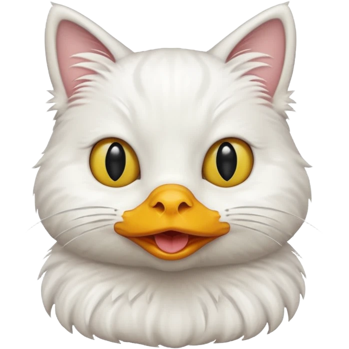 Cat with duck  emoji