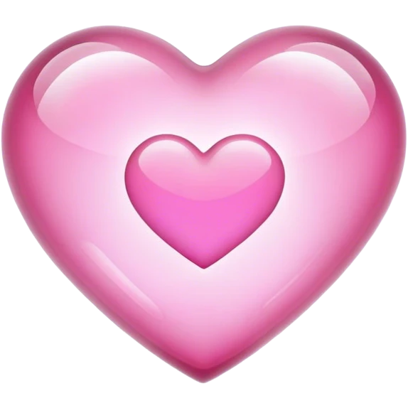 Pink heart glass emoji