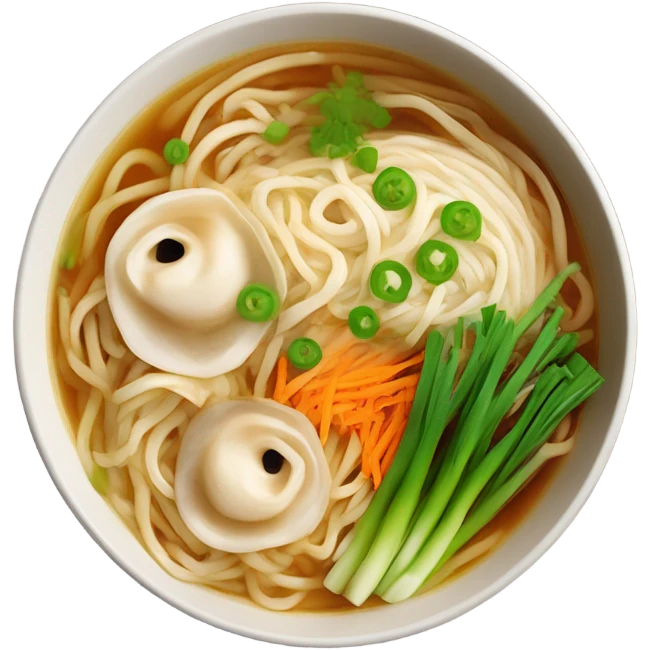Noodles and soup emoji