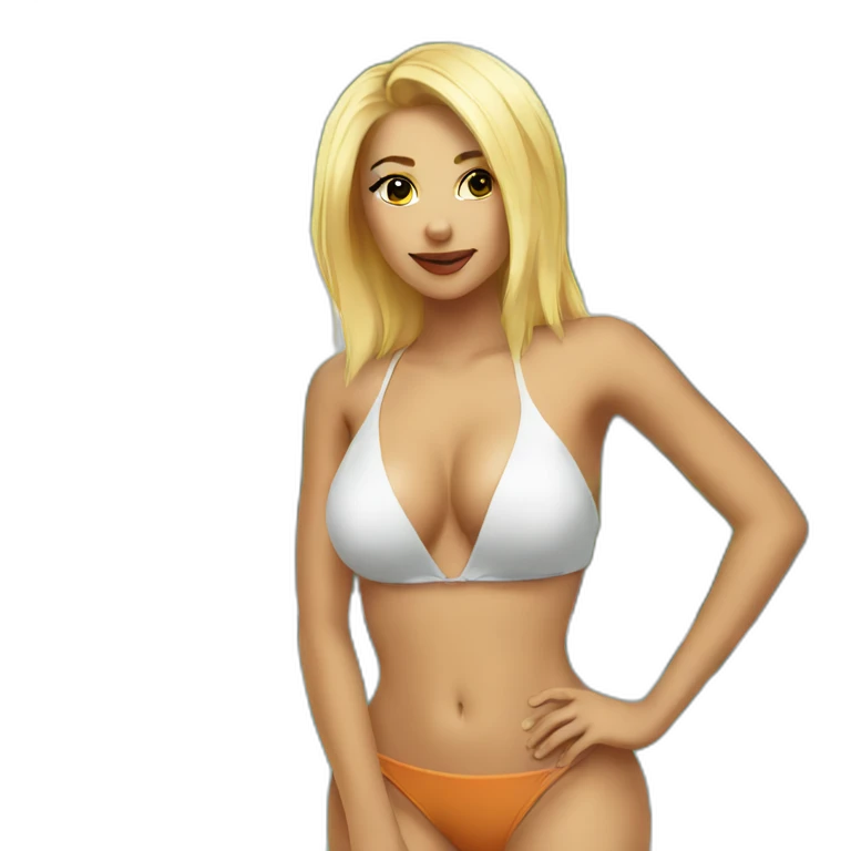 sexy blonde in swimsuit emoji